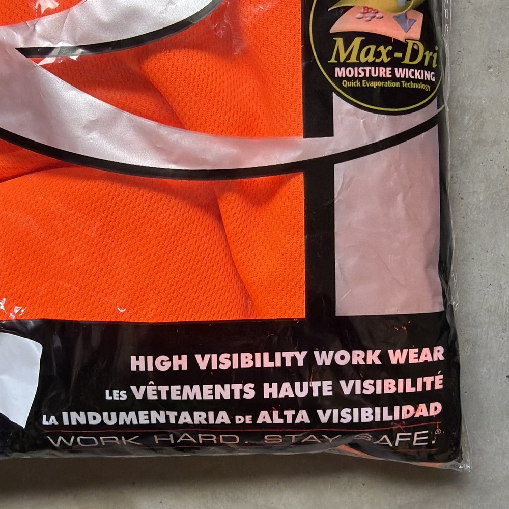 Radians ST11-NPOS-4X Non-Rated Short Sleeve 4X Hi-Vis T-Shirt with Max-Dri - Picture 3 of 7